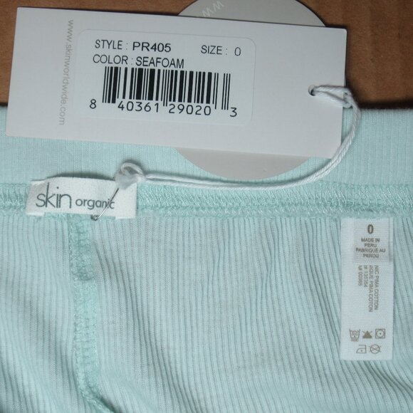 NWT Skin Organic Pima Cotton Pajama Pants | Seafoam Green - Picture 4 of 16